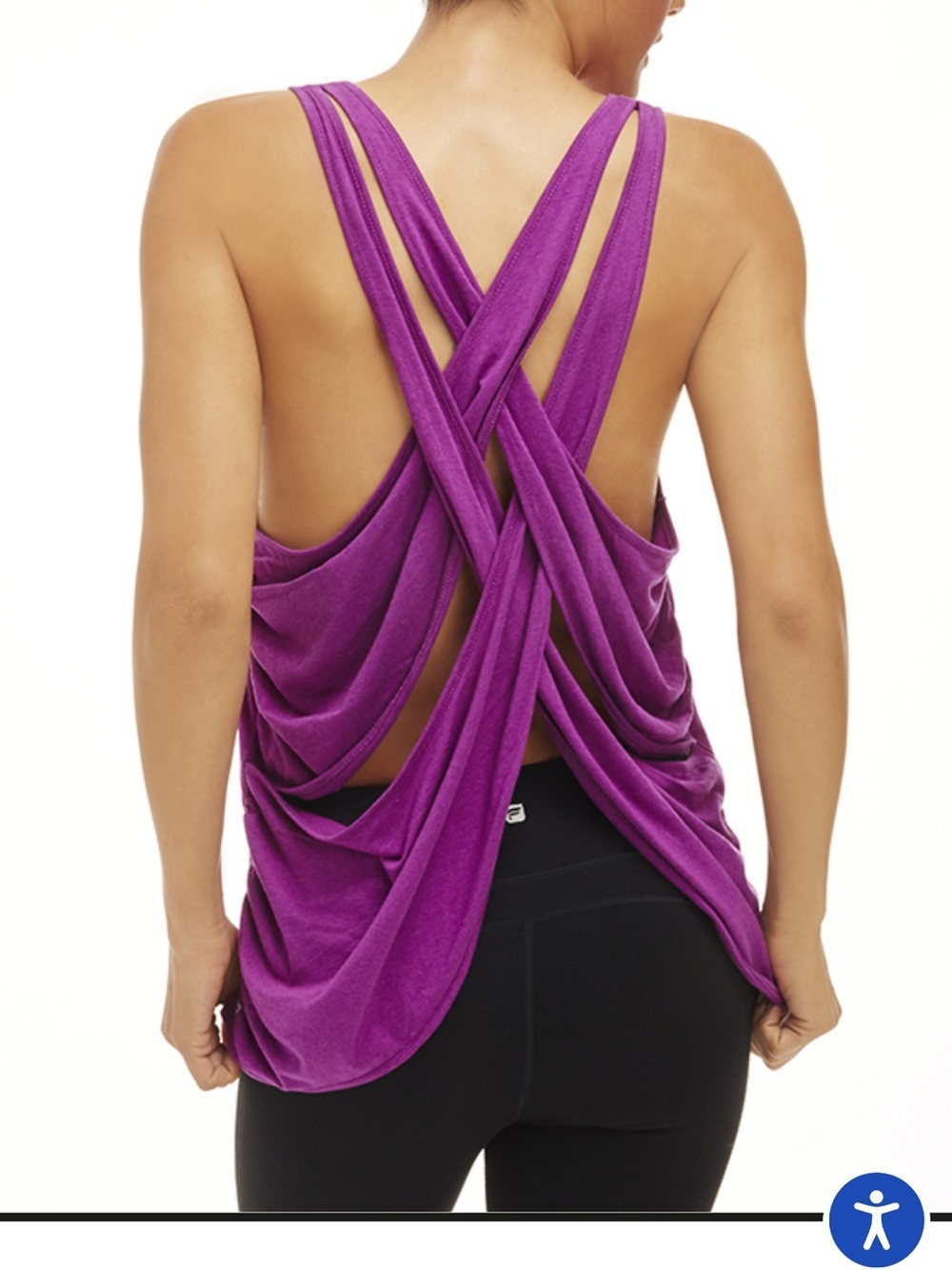 Tablets Taylor tank Twist-Back Purple Draped Tank